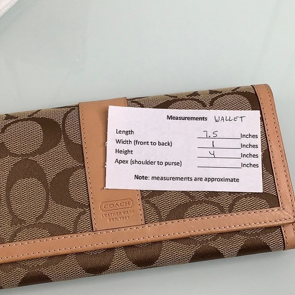 VGT Coach Hampton Signature CC fold over clip Hobo Bag & Matching Bifold Wallet - Picture 15 of 16